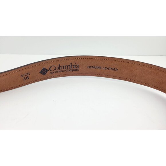 Columbia Double Loop-Stitched Leather Belt - Size 38 - Picture 4 of 5